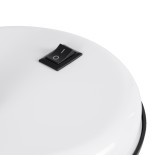 GloboStar® STUDENT 01531 Μοντέρνο Επιτραπέζιο Φωτιστικό Πορτατίφ Μονόφωτο 1 x E27 IP20 Λευκό Μέταλλο με Μαύρο Πλαστικό - Μ12 x Π12 x Υ32cm