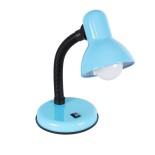 GloboStar® STUDENT 01532 Μοντέρνο Επιτραπέζιο Φωτιστικό Πορτατίφ Μονόφωτο 1 x E27 IP20 Μπλε Μέταλλο με Μαύρο Πλαστικό - Μ12 x Π12 x Υ32cm