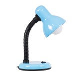 GloboStar® STUDENT 01532 Μοντέρνο Επιτραπέζιο Φωτιστικό Πορτατίφ Μονόφωτο 1 x E27 IP20 Μπλε Μέταλλο με Μαύρο Πλαστικό - Μ12 x Π12 x Υ32cm