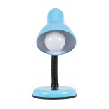 GloboStar® STUDENT 01532 Μοντέρνο Επιτραπέζιο Φωτιστικό Πορτατίφ Μονόφωτο 1 x E27 IP20 Μπλε Μέταλλο με Μαύρο Πλαστικό - Μ12 x Π12 x Υ32cm