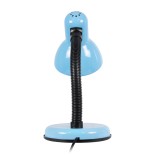 GloboStar® STUDENT 01532 Μοντέρνο Επιτραπέζιο Φωτιστικό Πορτατίφ Μονόφωτο 1 x E27 IP20 Μπλε Μέταλλο με Μαύρο Πλαστικό - Μ12 x Π12 x Υ32cm