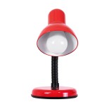 GloboStar® STUDENT RED 01535 Μοντέρνο Επιτραπέζιο Φωτιστικό Γραφείου Μονόφωτο 1 x E27 IP20 Κόκκινο Μέταλλο με Μαύρο Πλαστικό - Μ12 x Π12 x Υ32cm