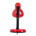 GloboStar® STUDENT RED 01535 Μοντέρνο Επιτραπέζιο Φωτιστικό Γραφείου Μονόφωτο 1 x E27 IP20 Κόκκινο Μέταλλο με Μαύρο Πλαστικό - Μ12 x Π12 x Υ32cm