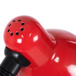 GloboStar® STUDENT RED 01535 Μοντέρνο Επιτραπέζιο Φωτιστικό Γραφείου Μονόφωτο 1 x E27 IP20 Κόκκινο Μέταλλο με Μαύρο Πλαστικό - Μ12 x Π12 x Υ32cm