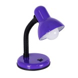 GloboStar® STUDENT 01537 Μοντέρνο Επιτραπέζιο Φωτιστικό Πορτατίφ Μονόφωτο 1 x E27 IP20 Μωβ Μέταλλο με Μαύρο Πλαστικό - Μ12 x Π12 x Υ32cm