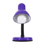 GloboStar® STUDENT 01537 Μοντέρνο Επιτραπέζιο Φωτιστικό Πορτατίφ Μονόφωτο 1 x E27 IP20 Μωβ Μέταλλο με Μαύρο Πλαστικό - Μ12 x Π12 x Υ32cm