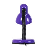 GloboStar® STUDENT 01537 Μοντέρνο Επιτραπέζιο Φωτιστικό Πορτατίφ Μονόφωτο 1 x E27 IP20 Μωβ Μέταλλο με Μαύρο Πλαστικό - Μ12 x Π12 x Υ32cm