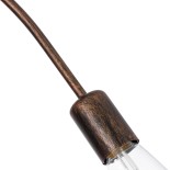 GloboStar® PAULELI 01564 Μοντέρνο Φωτιστικό Οροφής Πλέγμα Πολύφωτο 5 x E27 IP20 Χάλκινο Μέταλλο - Μ80 x Π80 x Υ40cm