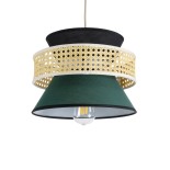 GLOBOSTAR® SAIGE 01915 Boho Κρεμαστό Φωτιστικό Οροφής με Ντουί 1 x E27 AC 220-240V IP20 - Πολύχρωμο - Μ30 x Π30 x Υ22cm