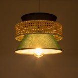 GLOBOSTAR® SAIGE 01915 Boho Κρεμαστό Φωτιστικό Οροφής με Ντουί 1 x E27 AC 220-240V IP20 - Πολύχρωμο - Μ30 x Π30 x Υ22cm