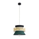 GLOBOSTAR® SAIGE 01915 Boho Κρεμαστό Φωτιστικό Οροφής με Ντουί 1 x E27 AC 220-240V IP20 - Πολύχρωμο - Μ30 x Π30 x Υ22cm