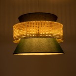 GLOBOSTAR® SAIGE 01916 Boho Κρεμαστό Φωτιστικό Οροφής με Ντουί 1 x E27 AC 220-240V IP20 - Πολύχρωμο - Μ50 x Π50 x Υ36cm