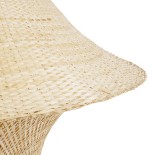 GloboStar® JUNIPER 02047 Boho Κρεμαστό Φωτιστικό Πλέγμα Μονόφωτο 1 x E27 IP20 Μπεζ Ξύλο - Μ100 x Π100 x Υ90cm