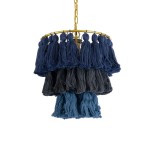 GLOBOSTAR® MISSOULA 02085 Boho Κρεμαστό Φωτιστικό Οροφής με Ντουί 1 x E27 AC 220-240V IP20 - Πολύχρωμο - Μ30 x Π30 x Υ40cm