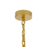 GLOBOSTAR® MISSOULA 02087 Boho Κρεμαστό Φωτιστικό Οροφής με Ντουί 1 x E27 AC 220-240V IP20 - Μαύρο & Χρυσό - Μ30 x Π30 x Υ40cm