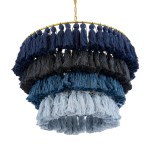GLOBOSTAR® MISSOULA 02089 Boho Κρεμαστό Φωτιστικό Οροφής με Ντουί 1 x E27 AC 220-240V IP20 - Πολύχρωμο - Μ60 x Π60 x Υ40cm