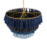 GLOBOSTAR® MISSOULA 02089 Boho Κρεμαστό Φωτιστικό Οροφής με Ντουί 1 x E27 AC 220-240V IP20 - Πολύχρωμο - Μ60 x Π60 x Υ40cm
