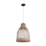 GLOBOSTAR® ECUADOR 02118 Boho Κρεμαστό Φωτιστικό Οροφής με Ντουί 1 x E27 AC 220-240V IP20 - Μπεζ - Μ25 x Π25 x Υ35cm