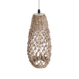 GLOBOSTAR® ECUADOR 02119 Boho Κρεμαστό Φωτιστικό Οροφής με Ντουί 1 x E27 AC 220-240V IP20 - Μπεζ - Μ15 x Π15 x Υ35cm