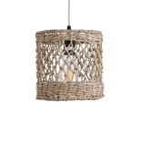 GLOBOSTAR® ECUADOR 02120 Boho Κρεμαστό Φωτιστικό Οροφής με Ντουί 1 x E27 AC 220-240V IP20 - Μπεζ - Μ20 x Π20 x Υ20cm