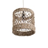 GLOBOSTAR® ECUADOR 02120 Boho Κρεμαστό Φωτιστικό Οροφής με Ντουί 1 x E27 AC 220-240V IP20 - Μπεζ - Μ20 x Π20 x Υ20cm