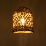 GLOBOSTAR® ECUADOR 02121 Boho Κρεμαστό Φωτιστικό Οροφής με Ντουί 1 x E27 AC 220-240V IP20 - Μπεζ - Μ20 x Π20 x Υ25cm