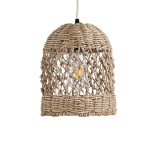 GLOBOSTAR® ECUADOR 02121 Boho Κρεμαστό Φωτιστικό Οροφής με Ντουί 1 x E27 AC 220-240V IP20 - Μπεζ - Μ20 x Π20 x Υ25cm