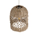 GLOBOSTAR® ECUADOR 02121 Boho Κρεμαστό Φωτιστικό Οροφής με Ντουί 1 x E27 AC 220-240V IP20 - Μπεζ - Μ20 x Π20 x Υ25cm
