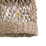 GLOBOSTAR® ECUADOR 02121 Boho Κρεμαστό Φωτιστικό Οροφής με Ντουί 1 x E27 AC 220-240V IP20 - Μπεζ - Μ20 x Π20 x Υ25cm