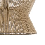 GloboStar® BISBEE 02204 Boho Κρεμαστό Φωτιστικό Πλέγμα Μονόφωτο 1 x E27 IP20 Μπεζ Σχοινί - Μ50 x Π50 x Υ28cm