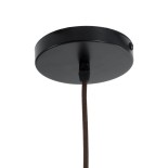 GloboStar® MONTANA 02381 Boho Κρεμαστό Φωτιστικό Καμπάνα Μονόφωτο 1 x E27 IP20 Καφέ Ξύλο - Μ50 x Π50 x Υ25cm