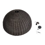 GLOBOSTAR® MONTANA 02382 Boho Κρεμαστό Φωτιστικό Οροφής με Ντουί 1 x E27 AC 220-240V IP20 - Καφέ - Μ80 x Π80 x Υ40cm