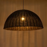 GLOBOSTAR® MONTANA 02382 Boho Κρεμαστό Φωτιστικό Οροφής με Ντουί 1 x E27 AC 220-240V IP20 - Καφέ - Μ80 x Π80 x Υ40cm