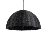 GLOBOSTAR® MONTANA 02383 Boho Κρεμαστό Φωτιστικό Οροφής με Ντουί 1 x E27 AC 220-240V IP20 - Μαύρο - Μ50 x Π50 x Υ25cm