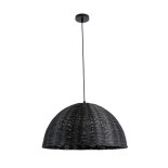 GLOBOSTAR® MONTANA 02383 Boho Κρεμαστό Φωτιστικό Οροφής με Ντουί 1 x E27 AC 220-240V IP20 - Μαύρο - Μ50 x Π50 x Υ25cm