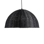 GLOBOSTAR® MONTANA 02383 Boho Κρεμαστό Φωτιστικό Οροφής με Ντουί 1 x E27 AC 220-240V IP20 - Μαύρο - Μ50 x Π50 x Υ25cm