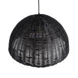 GLOBOSTAR® MONTANA 02383 Boho Κρεμαστό Φωτιστικό Οροφής με Ντουί 1 x E27 AC 220-240V IP20 - Μαύρο - Μ50 x Π50 x Υ25cm