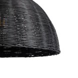 GLOBOSTAR® MONTANA 02383 Boho Κρεμαστό Φωτιστικό Οροφής με Ντουί 1 x E27 AC 220-240V IP20 - Μαύρο - Μ50 x Π50 x Υ25cm
