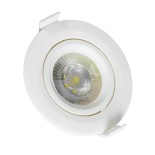 GLOBOSTAR® DE VALERA 60182 Χωνευτό Κινούμενο Downlight Σποτ LED 5W 500lm 60° AC 220-240V IP20 Ψυχρό Λευκό 6000K - Bridgelux SMD Chip & TÜV SÜD Driver - Λευκό Ματ - Μ9 x Π9 x Υ4cm / Q8cm - 3 Χρόνια Εγγύηση