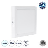 GloboStar® 60203 Εξωτερικό LED Panel 22x22cm 20W 2180lm 120° AC 220-240V IP20 Μ22 x Π22 x Υ3cm Ψυχρό Λευκό 6000K - 3 Χρόνια Εγγύηση