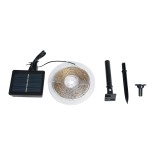 GloboStar® SOLAR LEDSTRIP 70421 Αυτόνομο Ηλιακό Σετ Ταινία LED 3m 3W/3m 90LED 2835 SMD 30lm/m 120° με Ενσωματωμένα Προγράμματα Λειτουργίας - Αδιάβροχο IP65 - RGB - Μ300 x Π0.8 x Υ0.3cm - 2 Χρόνια Εγγύηση