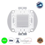 GloboStar® 73770 Υψηλής Ισχύος LED COB BRIDGELUX 30W 1500lm DC 20-24V - Μ5.5 x Π5.2 x Υ0.4cm - Πράσινο - 2 Χρόνια Εγγύηση