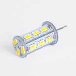 GLOBOSTAR® G4BACK 76133 Λάμπα G4 LED 5W 500lm 320° DC 12-24V IP20 Ψυχρό Λευκό 6000K - Sanan SMD Chip - Μ1.8 x Π1.8 x Υ4.3cm - 2 Χρόνια Εγγύηση