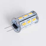 GLOBOSTAR® G4BACK 76134 Λάμπα G4 LED 5W 450lm 320° DC 12-24V IP20 Θερμό Λευκό 2700K - Sanan SMD Chip - Μ1.8 x Π1.8 x Υ4.3cm - 2 Χρόνια Εγγύηση