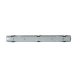 GloboStar® 90610 60cm Tri-Proof Πλαστικό PC Σκαφάκι με Μεταλλικά Clips για 1 x Λάμπες T8 Τύπου Φθορίου LED Τροφοδοσίας Ενός Άκρου Αδιάβροχο IP65