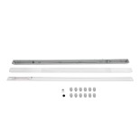 GLOBOSTAR® VIGAS 90614 Γραμμικό Βιομηχανικό Φωτιστικό Σκαφάκι Tri-Proof με Μεταλλικά Clips για 1 x Λάμπες T8 G13 150cm Τύπου Φθορίου LED Τροφοδοσίας Ενός Άκρου 120° AC 220-240V Αδιάβροχο IP65 - Γκρι με Διάφανο Κάλυμμα Πλαστικό PC - Μ156 x Π8 x Υ9cm
