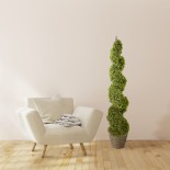 GloboStar® Artificial Garden BUXUS SPIRAL 20402 Τεχνητό Διακοσμητικό Φυτό Σπιράλ Πυξός Υ150cm