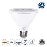GloboStar® 60085 Λάμπα LED E27 PAR30 12W 1356lm 36° AC 220-240V IP20 Φ9.5 x Υ9.5cm Φυσικό Λευκό 4500K - 3 Years Warranty