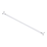 GloboStar® TUBATO 60152 Μεταλλικό Σκαφάκι για 2 x Λάμπες 90CM T8 G13 LED AC 220-240V IP20 Μ90 x Π7.2 x Υ4cm