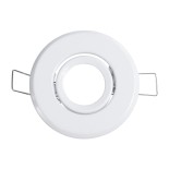 GloboStar® DELTA 77800 Χωνευτό Κινούμενο Στρόγγυλο Σποτ Οροφής για Λάμπα MR11 με Βάση GU5.3 ή GU10 - IP20 - Μεταλλικό - Φ70 x Υ21mm - Λευκό - 5 Χρόνια Εγγύηση